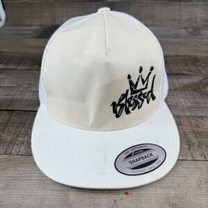 The Classics Blessed Hat White Snapback Cap Adjustable